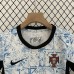 2024 Kids Portugal Away Kids White Blue Jersey Kit short sleeve (Shirt + Short + Socks)-7540034