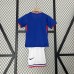 2024 Kids France Home Kids Blue Jersey Kit short sleeve (Shirt + Short + Socks)-4622420