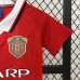 Retro 99/00 Kids Manchester United M-U Home Red White Kids Jersey Kit short sleeve (Shirt + Short)-8192081