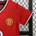 Retro 00/01 Kids Manchester United M-U Home Red White Kids Jersey Kit short sleeve (Shirt + Short)-9673766