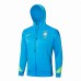2024 Brazil Blue Hooded Edition Classic Jacket Training Suit (Top+Pant)-8314116