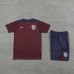 2024 England Wine Red Training Jersey Kit short Sleeve (Shirt + Short)-9922573
