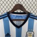 Retro 2014 Argentina Home White Blue Jersey Version Short Sleeve-6153182