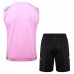 24/25 Real Madrid Pink Gray Training jersey Kit Sleeveless Vest (Vest + Short)-9265407