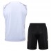 24/25 Real Madrid White Gray Training jersey Kit Sleeveless Vest (Vest + Short)-4711995