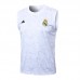 24/25 Real Madrid White Gray Training jersey Kit Sleeveless Vest (Vest + Short)-9244655