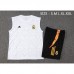 24/25 Real Madrid White Gray Training jersey Kit Sleeveless Vest (Vest + Short)-9244655