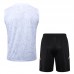 24/25 Real Madrid White Gray Training jersey Kit Sleeveless Vest (Vest + Short)-9244655
