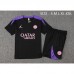 24/25 Paris Saint-Germain PSG Training Black Jersey Kit short Sleeve (Shirt + Short)-4879881