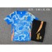 24/25 Real Madrid Training Blue Jersey Kit short Sleeve (Shirt + Short)-4836607