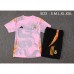 24/25 Real Madrid Training Pink Gray Jersey Kit short Sleeve (Shirt + Short)-5572943