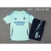 24/25 Real Madrid Training Light Green Jersey Kit short Sleeve (Shirt + Short)-9381363