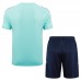 24/25 Real Madrid Training Light Green Jersey Kit short Sleeve (Shirt + Short)-9381363
