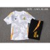 24/25 Real Madrid Training White Gray Jersey Kit short Sleeve (Shirt + Short)-7979592