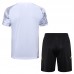 24/25 Real Madrid Training White Gray Jersey Kit short Sleeve (Shirt + Short)-7979592