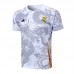 24/25 Real Madrid Training White Gray Jersey Kit short Sleeve (Shirt + Short)-7979592