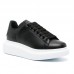 Alexander McQueen Oversized Leather Sneakers Running Shoes-Black/White-4868616