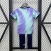 24/25 Kids Arsenal Third Away Purple Blue Kids Jersey Kit short sleeve (Shirt + Short)-3240612