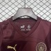 24/25 Kids Manchester City Third Away Wine Red Kids Jersey Kit short sleeve (Shirt + Short)-6816012