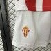 24/25 Kids Sporting Gijon Home Red White Kids Jersey Kit short sleeve (Shirt + Short)-9342840