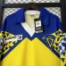 Retro 91/92 Cadiz Home Yellow Blue Jersey Kit Short Sleeve-3179834