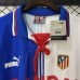 Retro 96/97 Atletico Madrid Third Away White Blue Jersey Kit Short Sleeve-5797493