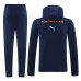 24/25 Marseille Navy Blue Hooded Edition Classic Jacket Training Suit (Top+Pant)-7529538