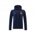 24/25 Marseille Navy Blue Hooded Edition Classic Jacket Training Suit (Top+Pant)-7529538