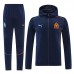 24/25 Marseille Navy Blue Hooded Edition Classic Jacket Training Suit (Top+Pant)-7529538