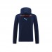 24/25 Marseille Navy Blue Hooded Edition Classic Jacket Training Suit (Top+Pant)-7529538