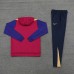 24/25 Barcelona Red Blue Hooded Edition Classic Jacket Training Suit (Sweatshirt+Pant)-1988413