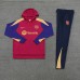 24/25 Barcelona Red Blue Hooded Edition Classic Jacket Training Suit (Sweatshirt+Pant)-1988413
