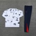 24/25 Paris Saint-Germain PSG White Hooded Edition Classic Jacket Training Suit (Sweatshirt+Pant)-5651145