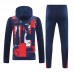 24/25 Paris Saint-Germain PSG Navy Blue Hooded Edition Classic Jacket Training Suit (Sweatshirt+Pant)-5949117