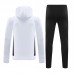 24/25 Real Madrid White Hooded Edition Classic Jacket Training Suit (Sweatshirt+Pant)-1181821