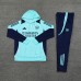 24/25 Arsenal Blue Hooded Edition Classic Jacket Training Suit (Sweatshirt+Pant)-9836118