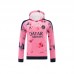 24/25 Paris Saint-Germain PSG Pink Hooded Edition Classic Jacket Training Suit (Sweatshirt+Pant)-7498482