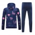 24/25 Paris Saint-Germain PSG Navy Blue Hooded Edition Classic Jacket Training Suit (Sweatshirt+Pant)-9561608