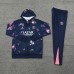 24/25 Paris Saint-Germain PSG Navy Blue Hooded Edition Classic Jacket Training Suit (Sweatshirt+Pant)-9561608
