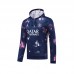 24/25 Paris Saint-Germain PSG Navy Blue Hooded Edition Classic Jacket Training Suit (Sweatshirt+Pant)-9561608