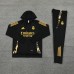 24/25 Real Madrid Black Hooded Edition Classic Jacket Training Suit (Sweatshirt+Pant)-6324441