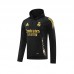 24/25 Real Madrid Black Hooded Edition Classic Jacket Training Suit (Sweatshirt+Pant)-6324441