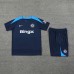 24/25 Chelsea Navy Blue Training Jersey Kit short Sleeve (Shirt + Short)-4539844