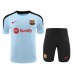 24/25 Barcelona Blue Training Jersey Kit short Sleeve (Shirt + Short)-9424375
