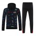 2024 Portugal Navy Blue Hodded Edition Classic Jacket Training Suit (Top+Pant)-946520