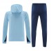 2024 France Blue Hodded Edition Classic Jacket Training Suit (Top+Pant)-5259462