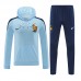 2024 France Blue Hodded Edition Classic Jacket Training Suit (Top+Pant)-5259462