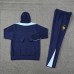 2024 France Navy Blue Hodded Edition Classic Jacket Training Suit (Top+Pant)-3004959