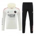 24/25 Paris Saint-Germain PSG White Hodded Edition Classic Jacket Training Suit (Top+Pant)-4101127