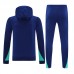 2024 Brazil Blue Hodded Edition Classic Jacket Training Suit (Top+Pant)-7882320